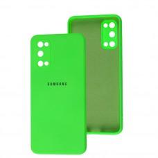 Чехол для Samsung Galaxy S20 (G980) Square camera full зеленый неон