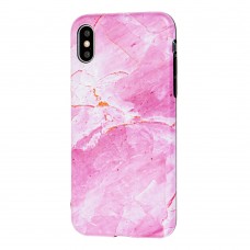 Чехол IMD для iPhone X / Xs Mramor розовый