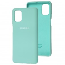 Чехол для Samsung Galaxy M51 (M515) Silicone Full бирюзовый / ice blue