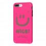 Чохол для iPhone 7 Plus / 8 Plus Nice smile popsocket рожевий
