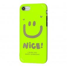 Чехол для iPhone 7 / 8 / SE 20 Nice smile popsocket салатовый
