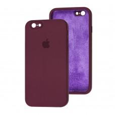 Чехол для iPhone 6 / 6s Silicone Full camera бордовый / maroon