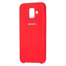 Чохол для Samsung Galaxy A6 2018 (A600) Silky Soft Touch темно-червоний