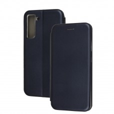 Чехол книжка Premium для Samsung Galaxy S21 FE (G990) темно-синий