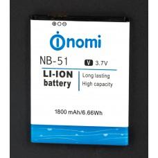 Аккумулятор для Nomi NB-51/i500 1800 mAh