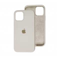 Чехол для iPhone 12 / 12 Pro Silicone Full серый / stone 