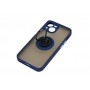 Чохол для iPhone 13 mini LikGus Edging Ring синій