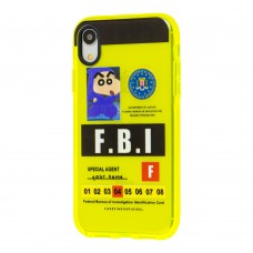 Чохол для iPhone Xr Neon print FBI