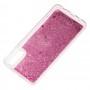 Чехол для Samsung Galaxy A50 / A50s / A30s Блестки вода "дельфин розовый"