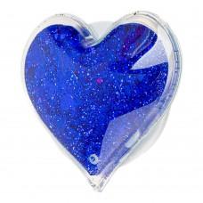 Попсокет для смартфона Cartoon Блискучі вода Heart ультра-синій