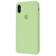 Чехол silicone case для iPhone Xs Max mint gum