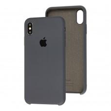 Чехол silicone case для iPhone Xs Max темно-серый