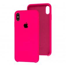 Чохол silicone case для iPhone Xs Max shiny pink
