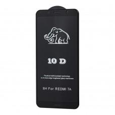 Защитное 10D стекло для Xiaomi Redmi 7A черное