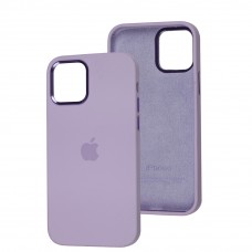 Чехол для iPhone 12/12 Pro New silicone Metal Buttons lilac / сиреневый