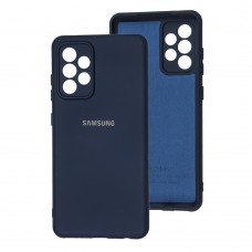 Чехол для Samsung Galaxy A52 Silicone Full camera синий / midnight blue