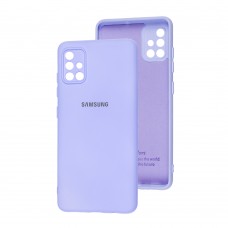 Чехол для Samsung Galaxy A51 (A515) Silicone Full camera сиреневый / dasheen