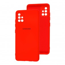 Чехол для Samsung Galaxy A51 (A515) Silicone Full camera красный