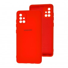 Чехол для Samsung Galaxy A71 (A715) Silicone Full camera красный