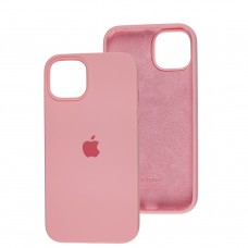 Чохол для iPhone 13 / 14 Square Full silicone рожевий / light pink