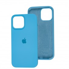 Чехол для iPhone 13 Pro Max Silicone Full голубой / blue