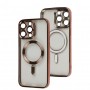 Чохол для iPhone 15 Pro Max Fibra Chrome MagSafe rose gold