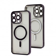 Чохол для iPhone 15 Pro Max Fibra Chrome MagSafe dark purple