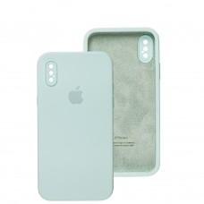 Чехол для iPhone X / Xs Square Full camera light turquoise
