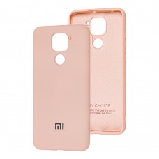 Чехол для Xiaomi Redmi Note 9 Silicone Full розовый / pink sand