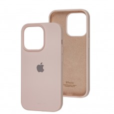 Чехол для iPhone 14 Pro Square Full silicone chalk pink