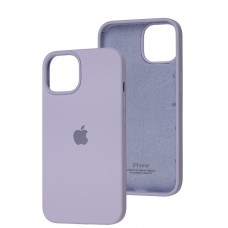 Чохол для iPhone 13 / 14 Square Full silicone lilac cream