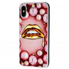 Чехол для iPhone X / Xs Fashion mix губы