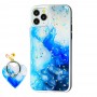 Чохол для iPhone 11 Pro Max блискітки print + popsocket "небо"