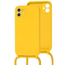 Чохол для iPhone 11 Lanyard without logo жовтий