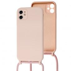 Чохол для iPhone 11 Lanyard without logo pink sand