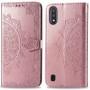 Чохол книжка для Samsung Galaxy A01 (A015) "Art з візитницею" рожевий