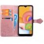 Чехол книжка для Samsung Galaxy A01 (A015) "Art с визитницей" розовый
