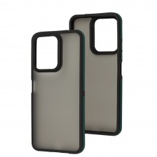 Чохол для Xiaomi Redmi 13C / Poco C65 Shield Dual Color чорний / зелений