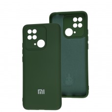 Чехол для Xiaomi Redmi 10C Silicone Full camera зеленый / dark green