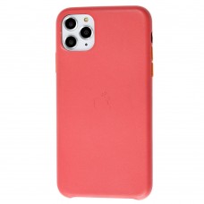 Чохол для iPhone 11 Pro Max Leather classic "peony pink"