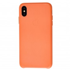 Чехол для iPhone Xs Max Leather classic "orange"