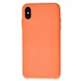 Чохол для iPhone Xs Max Leather classic "orange"