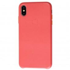 Чохол для iPhone Xs Max Leather classic "peony pink"