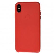 Чехол для iPhone Xs Max Leather classic "красный"
