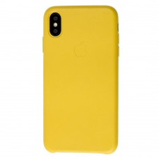 Чехол для iPhone Xs Max Leather classic "желтый"