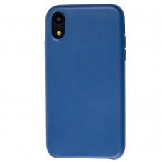Чехол для iPhone Xr Leather classic "blue cobalt"