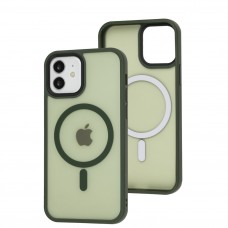 Чехол для iPhone 12/12 Pro WAVE Matte Insane MagSafe green