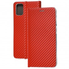 Чехол книжка для Samsung Galaxy M51 (M515) Carbon book красный