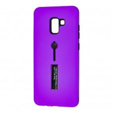 Чехол для Samsung Galaxy A8+ 2018 (A730) Kickstand фиолетовый