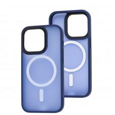 Чехол для iPhone 14 Pro WAVE Matte Colorful MagSafe blue